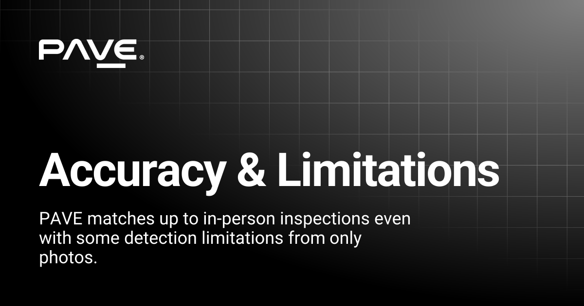 Accuracy & Limitations | PAVE Inspect for Dealers